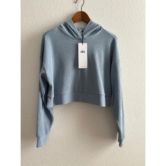 NWT ALO Yoga Muse Hoodie Celestial blue XS - Picture 3 of 10
